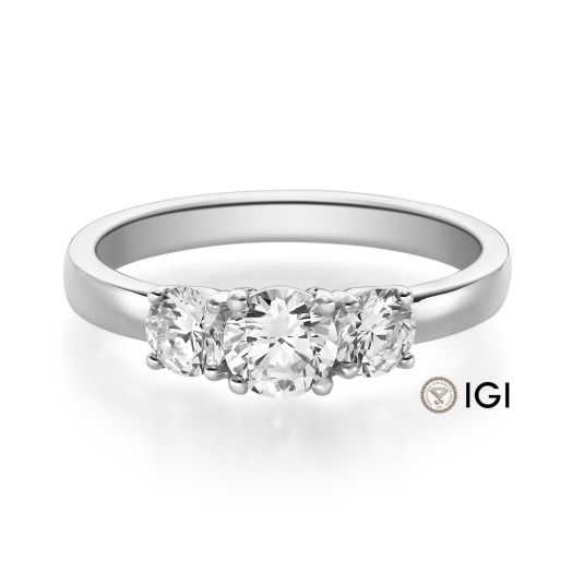 Verlobungsring Vintage Weißgold Lab Grown Diamantring 1,30 ct. RU 47838