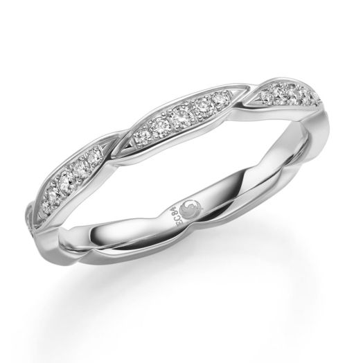 Memoirering in Weißgold 585 oder 750 Ehering RU-1747