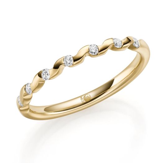 Memoirering in Gelbgold 585 oder 750 RU-1748 Trauring