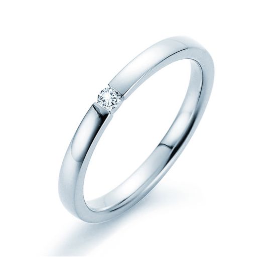 Verlobungsring Spannring Silber Diamant 0,05 ct. Infinity