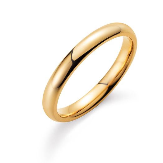 Verlobungsringe Herren Gold 3mm 585 o. 750 Gelbgold poliert 400036