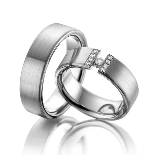 Eheringe Trauringe Rubin RU 1037 Graugold