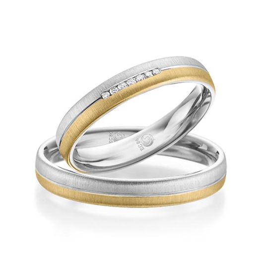 Trauringe Rubin Mehrfarbig RU 1086 R214 Gold Eheringe