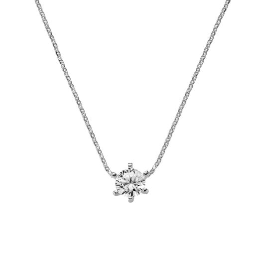 Weißgold Kette 585 Diamantanhänger 0,70 ct. Goldkette RU-1580-1