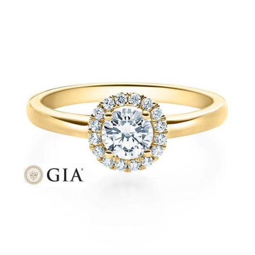 Diamantring Verlobungsring 0,49 ct Gelbgold RU-1589-9
