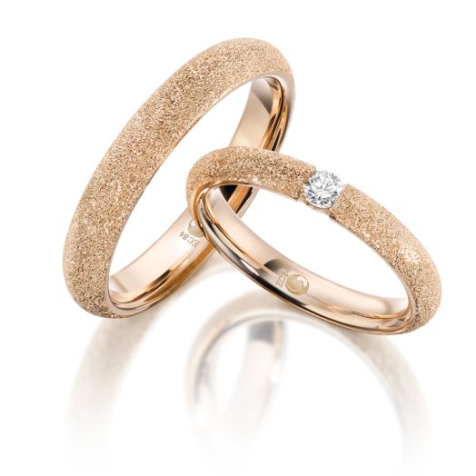 Eheringe Trauringe Rubin Design 5e RU-1610-1 585 oder 750 Rosegold