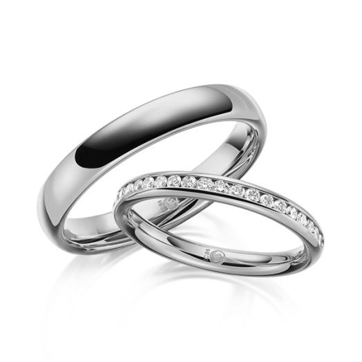 Trauringe Rubin Design Platin RU 1637 Eheringe