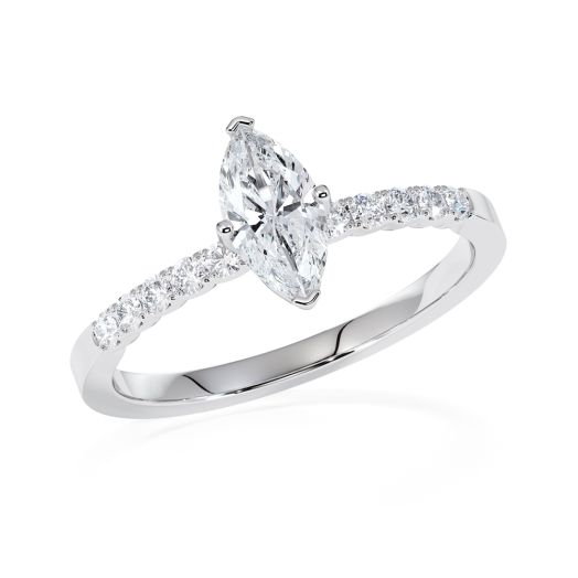 Diamantring Fancy Cuts Ring Weißgold RU 47607