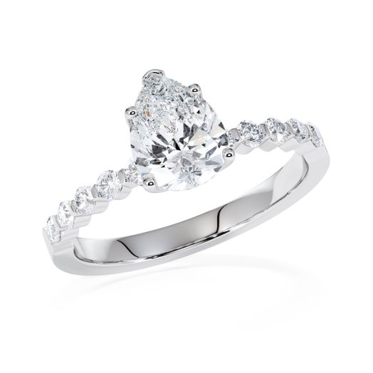 Diamantring Fancy Cuts Ring Weißgold oder Platin RU 47622