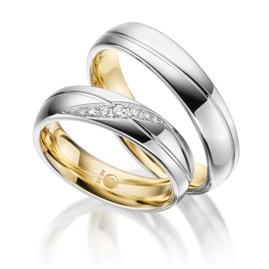 Trauringe Rubin Mehrfarbig RU 1534 Gold Eheringe