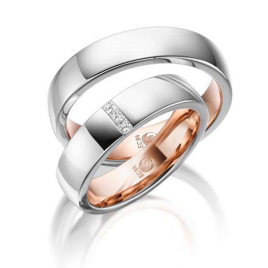 Trauringe Rubin Mehrfarbig RU 1541 Gold Eheringe
