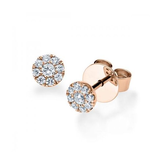 Diamantohrstecker 0,20 ct 750 Rotgold Ohrschmuck