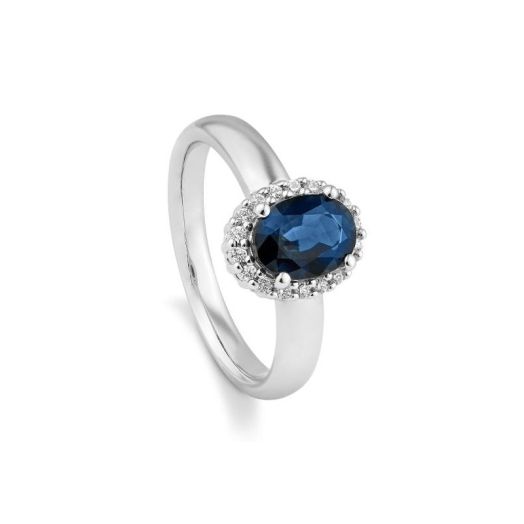 Diamantring mit Safir und Brillanten Schmuckset 47539
