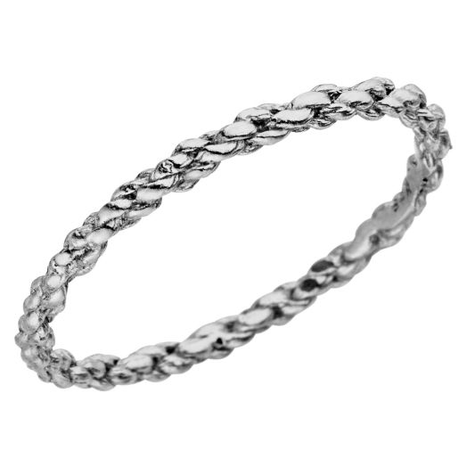 Flechtring Goldmiss Weißgold 222 Schnurring