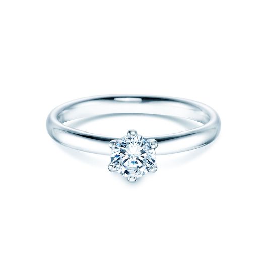 Verlobungsring Solitär 585 Weißgold Diamant 0,50 ct