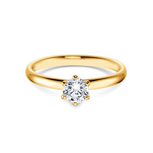 Verlobungsring 585 oder 750 Gelbgold Diamant 0,50 ct