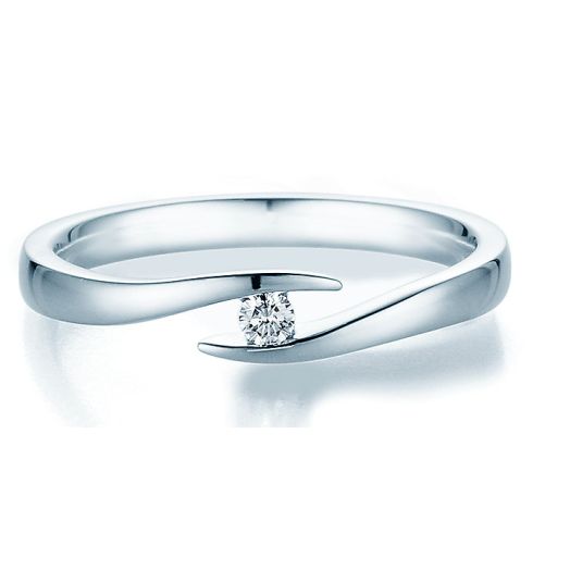 Verlobungsring Silber Diamant 0,05 ct. Diamantring