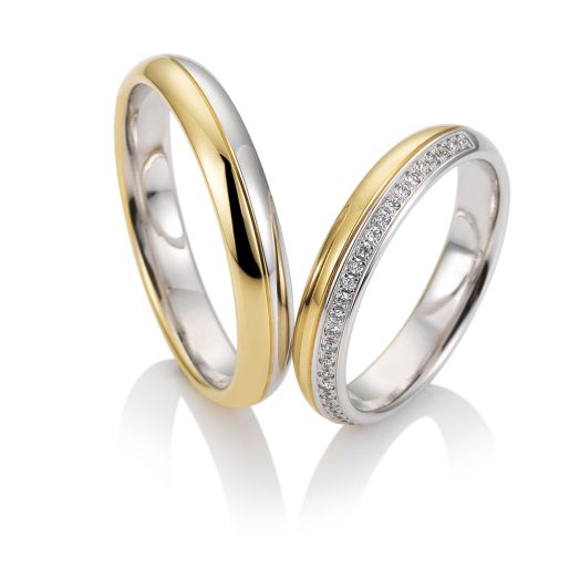 Eheringe Trauringe Saint Maurice Bicolor 333 oder 585 Gold 49/81721
