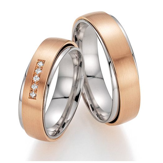 Trauringe Rotgold Palladium Bayer 88458 Eheringe Gold