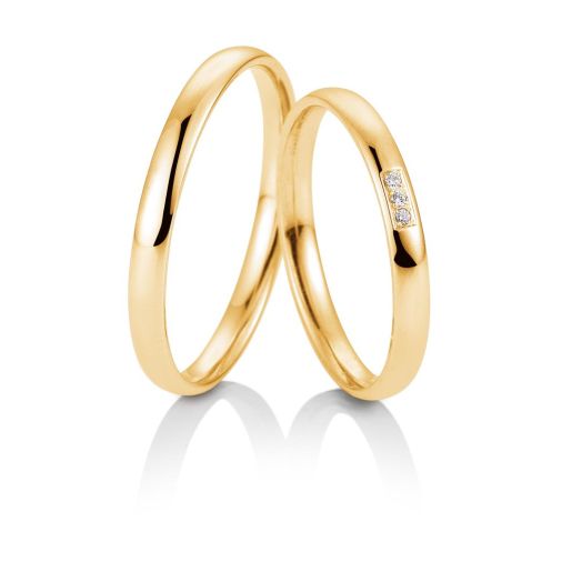 schmale Trauringe Breuning Welcome in Gelbgold 04963