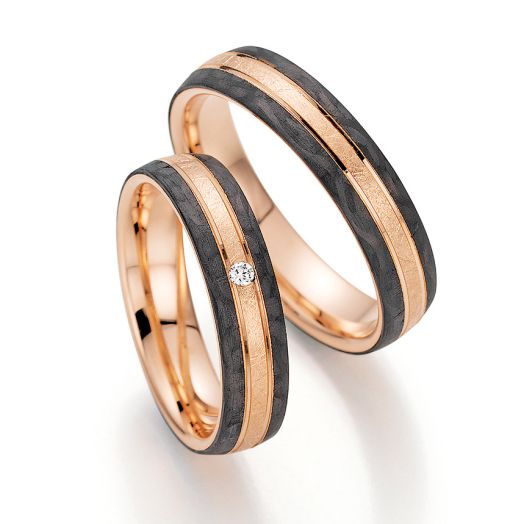 Eheringe Trauringe Carbon Bayer Sweetheart 88454 Rotgold