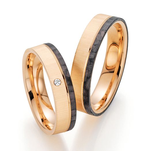 Eheringe Trauringe Carbon Bayer Whisper 88455 Apricotgold
