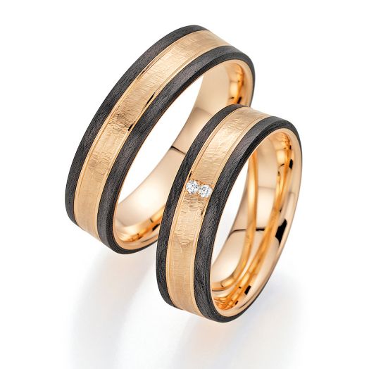 Eheringe Trauringe Carbon Bayer 88461 Apricotgold