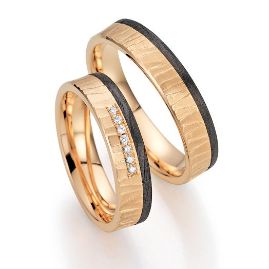 Eheringe Trauringe Carbon Bayer Pleasure 88464 Apricotgold