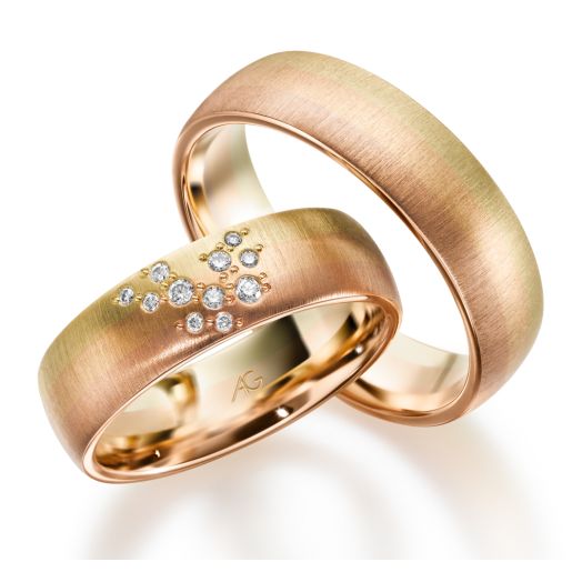 Trauringe Gerstner Morgenröte 585 Gold Tricolor 4/28686