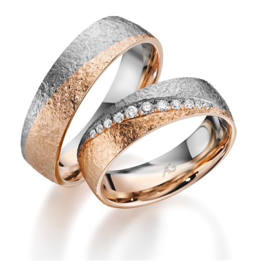 Gerstner Trauringe Palladium Rotgold 28725 Natural Collection