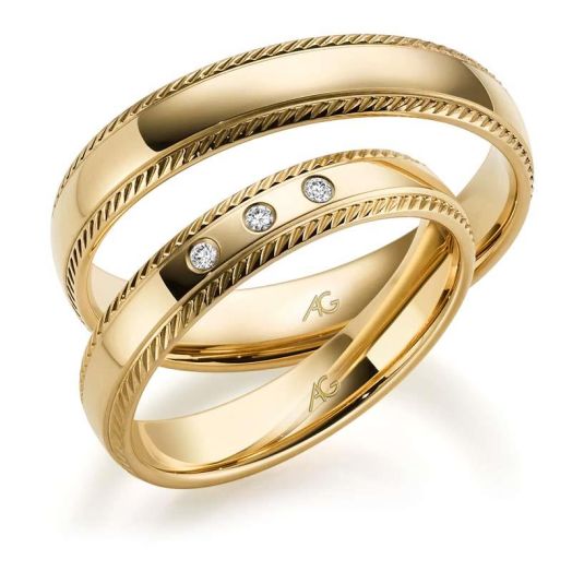 Trauringe Gerstner Millgriff Gelbgold 28813 Eheringe
