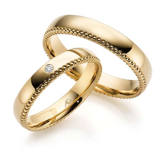 Eheringe Trauringe Gerstner Millgriff Gelbgold 28815