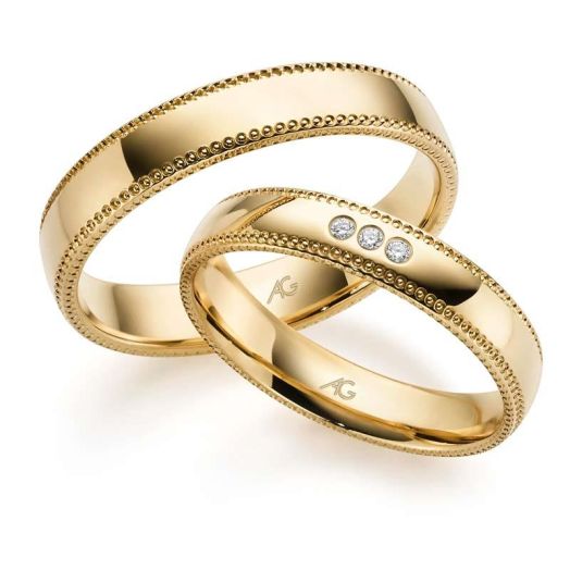 Eheringe Trauringe Gerstner Millgriff Gelbgold 28820