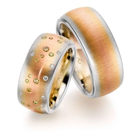 Eheringe Trauringe Gerstner Melting Colour 750 Gold 28739