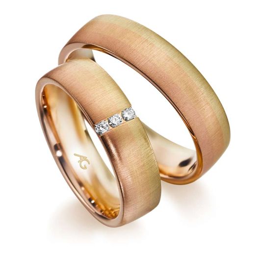 Eheringe Trauringe Gerstner Morgenröte Gold Tricolor 28684
