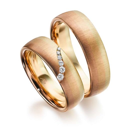 Eheringe Trauringe Gerstner Morgenröte 28685 Gold Tricolor