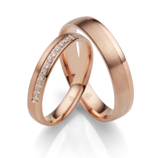 Eheringe von Rauschmayer 585 oder 750 Rosegold 03511 Trauringe