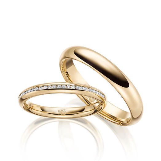 Trauringe Rubin Design Gold RU 1638 Eheringe Gelbgold