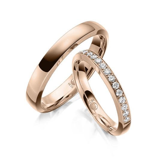Eheringe Rubin Design Gold RU 1639 Trauringe Rotgold