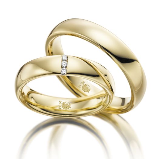 Eheringe Trauringe Rubin Gold RU 1029 585 Gelbgold