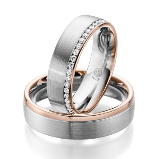 Trauringe Rubin Mehrfarbig RU 1058 Gold Eheringe