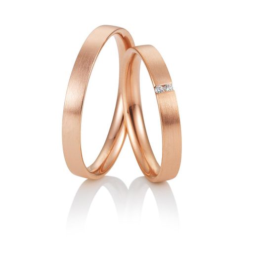 Eheringe Rotgold Saintmaurice Hello schmal 81787 strichmatt