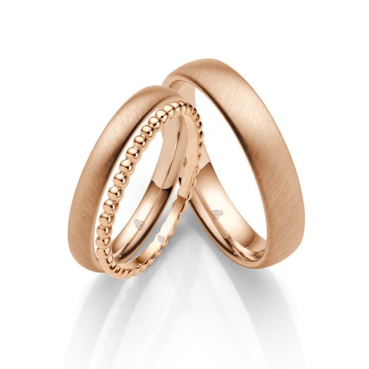 Eheringe Set Kugelring Rauschmayer Trauringe Rosegold 04924 Tagtraum