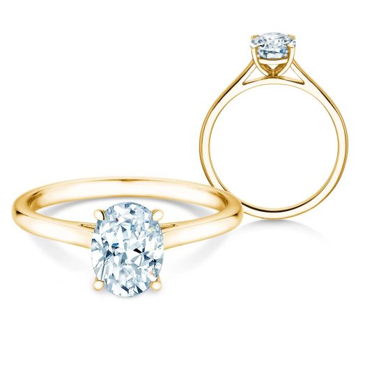 Verlobungsring Oval Cut 0,25 ct. - 1,00 ct Weißgold, Gelbgold oder Rotgold Platin RIV 47645