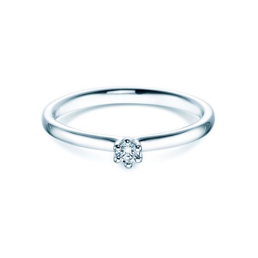 Verlobungsring Silber Diamant 0,05 ct Hochzeitsringe