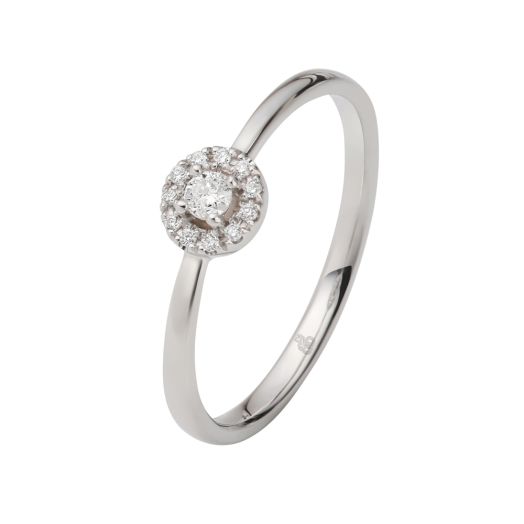 Goldschmuck Verlobungsring 375 oder 585 Weißgold 51-00022