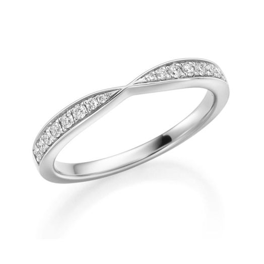 Verlobungsring Weißgold RU-1648 Diamantring 0,144 ct. Memoire