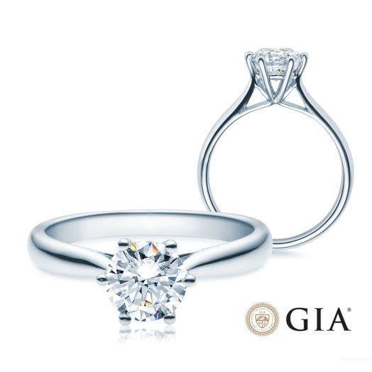 Verlobungsring 585 Gold 1 ct Tw/si Diamantring RU 41011