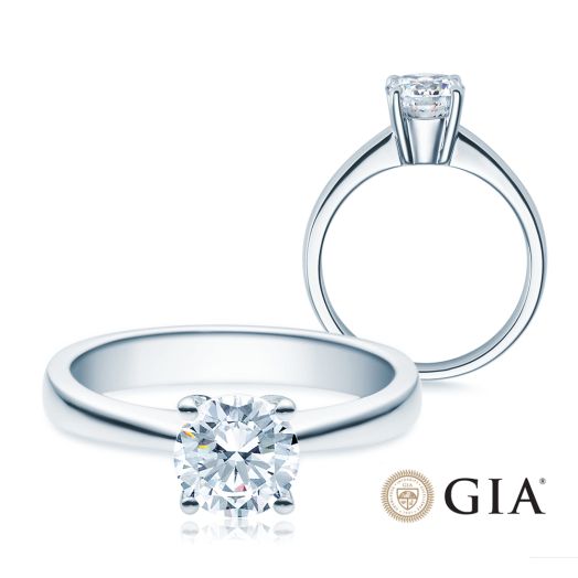 Verlobungsring Platin 1,00ct. Tw/si Einkaräter Ring 41308