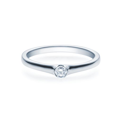 Verlobungsringe Silber 0,08ct - 0,20ct Solitär Ring 18022